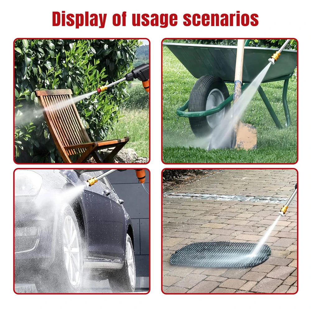 48Hv 30Bar Cordless High Pressure Car Washer Spray Water Gun 10000mAh Lithium Battery Household Electric Car Wash Machine
