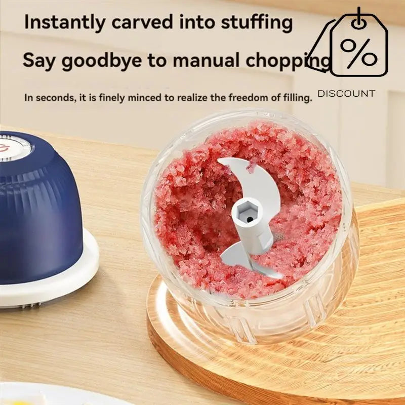 Electric Garlic Chopper Food Chopper Cordless Mini Garlic Gadgets Onion Garlic Veg Cutter Garlic Press Crusher-AT30