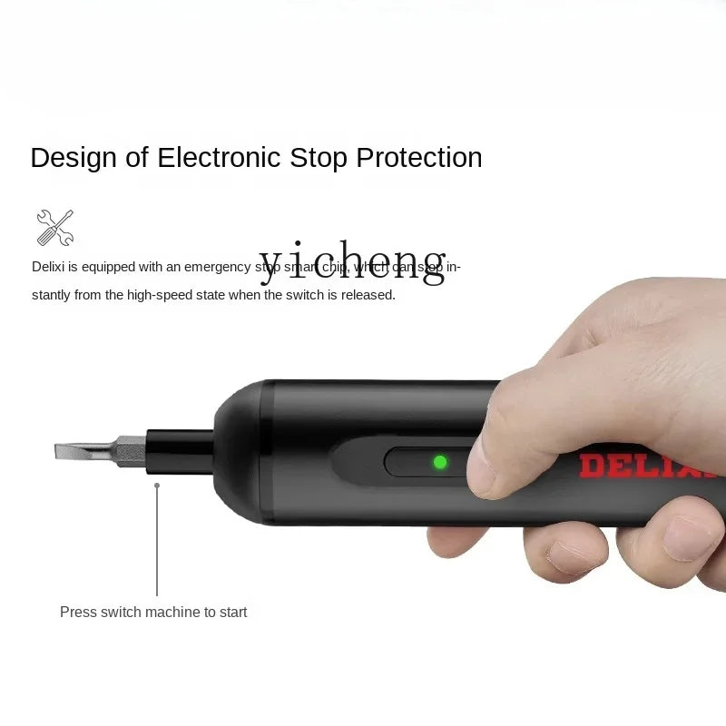 TQH Hand Drill Hand Electric Screwdriver Gun Tool Impact Drill Household Rechargeable Brushless Lithium Battery Rotary Punching