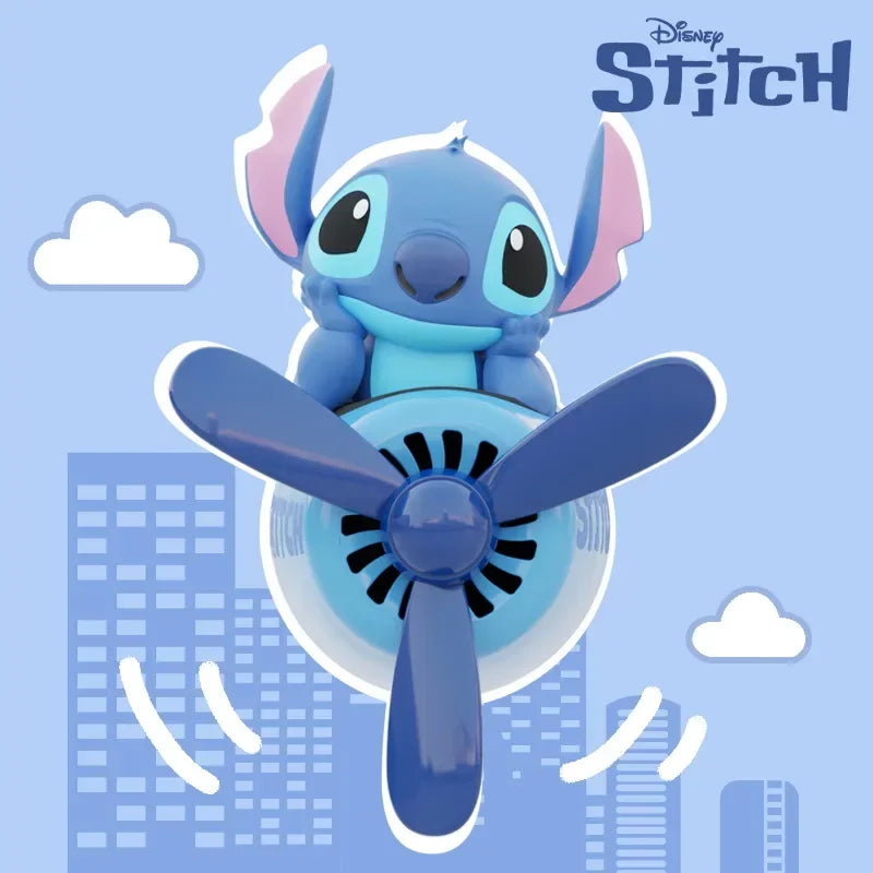 Disney Stitch Toy Story Alien Car Air Freshener Cute Rotating Propeller Aromatherapy Toys Mobile Phone Holder Christmas Gifts