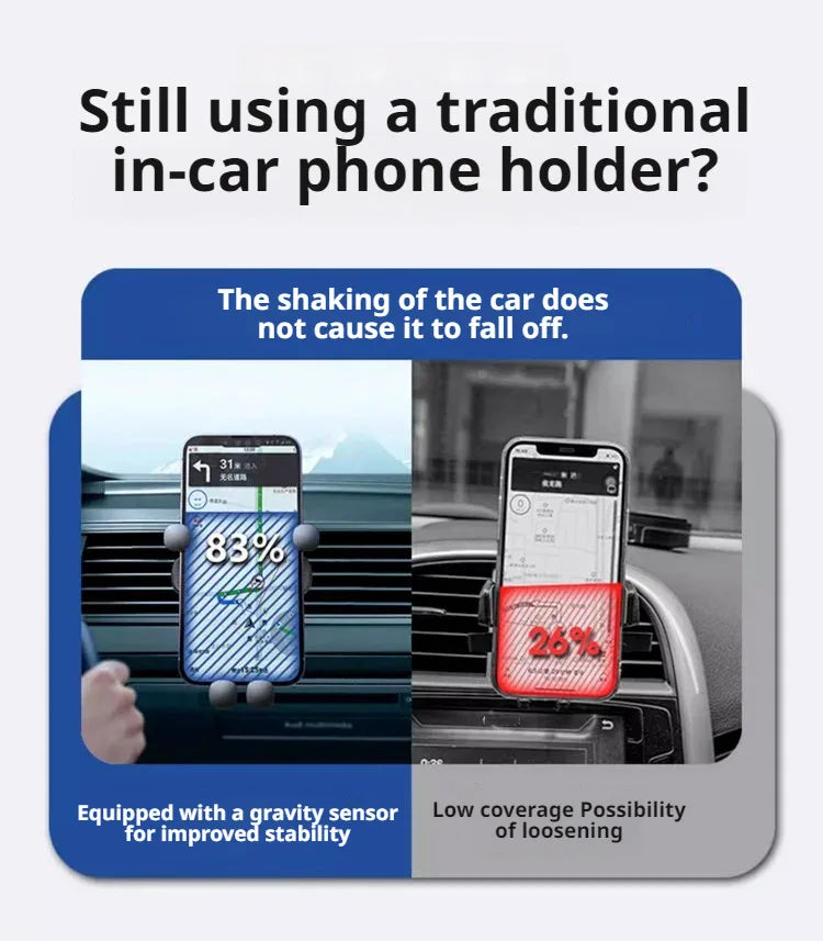 Car phone holder air vent clip special car hook type horizontal and vertical fixed car phone holder