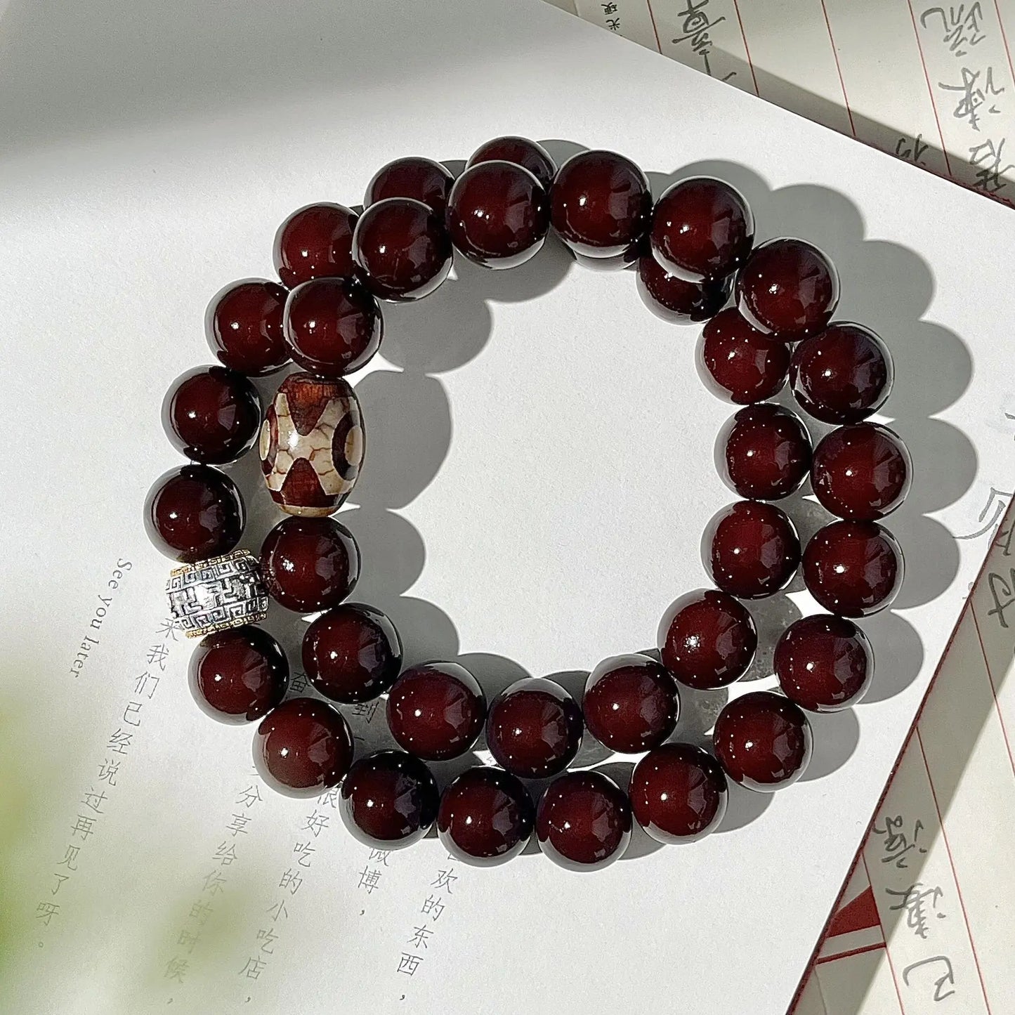Old Natural Bodhi Root Beads 2 Layers Bracelet for Women Men Buddhist Buddha Mala Prayer Wood Hand Reduce Pressure Jewelry