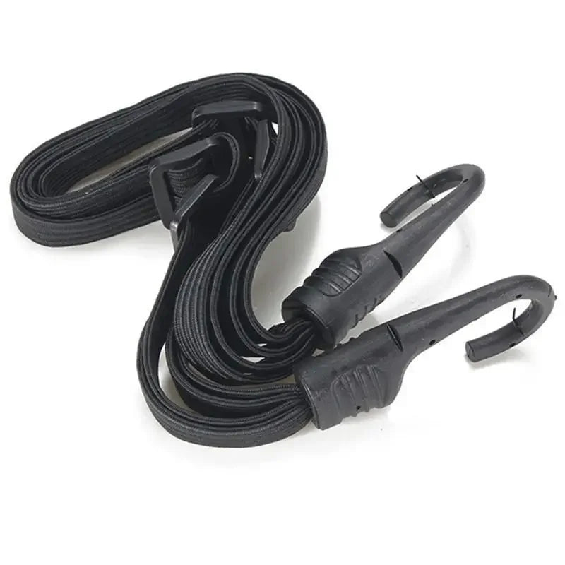 Dual-Size Motorcycle Helmet Strap (24"/90cm) - Retractable Bungee Cord with 2 Hooks for Luggage/Bike/Camping