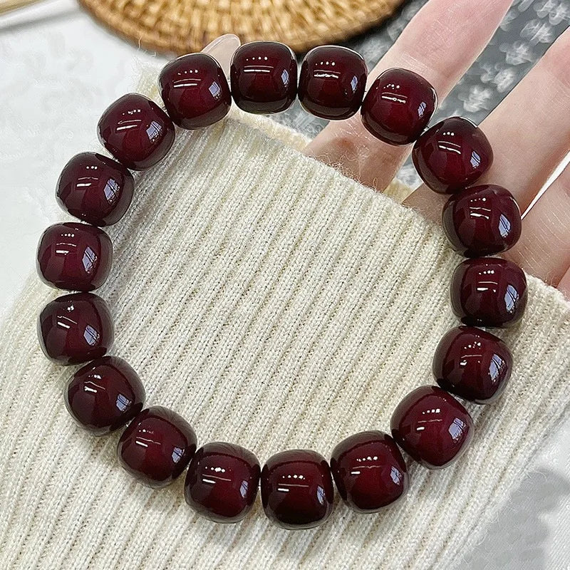 Old Natural Bodhi Root Beads 2 Layers Bracelet for Women Men Buddhist Buddha Mala Prayer Wood Hand Reduce Pressure Jewelry