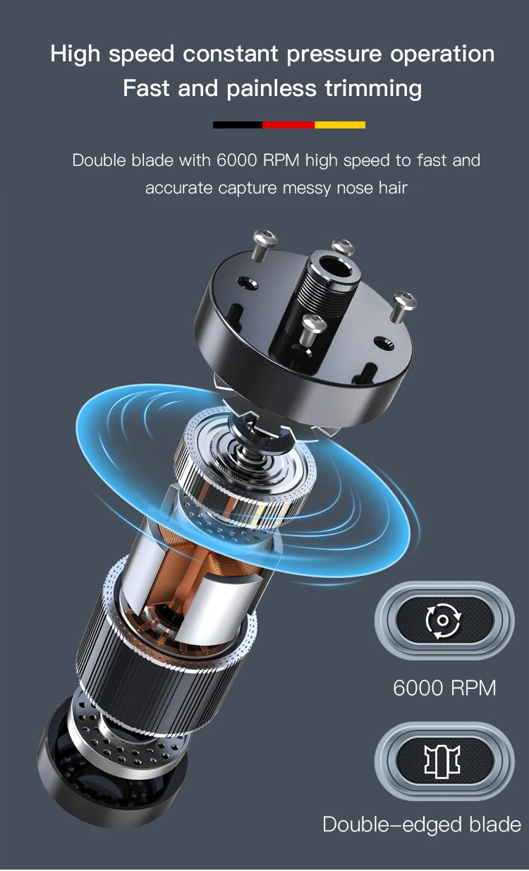 【Local Seller】Mini Portable Rechargeable Nose Hair Trimmer For Men Replacement Blades Included