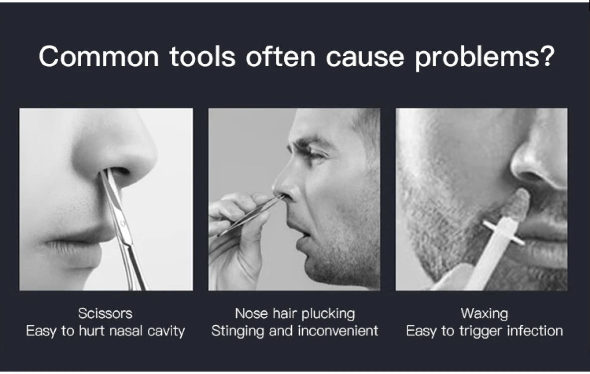 【Local Seller】Mini Portable Rechargeable Nose Hair Trimmer For Men Replacement Blades Included