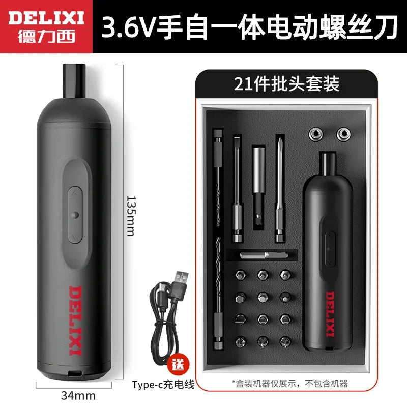 TQH Hand Drill Hand Electric Screwdriver Gun Tool Impact Drill Household Rechargeable Brushless Lithium Battery Rotary Punching