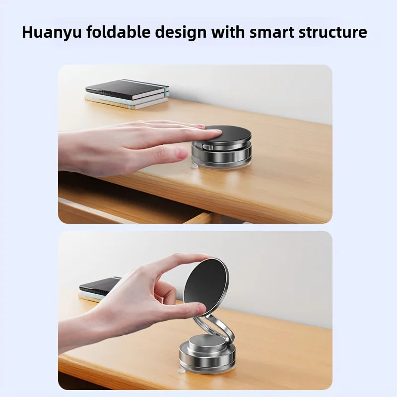 (2025 New Design) Compact Car mobile phone holder Magnetic Vacuum Suction Bracket for Phones 4.7-69 Inches – Rotatable, One