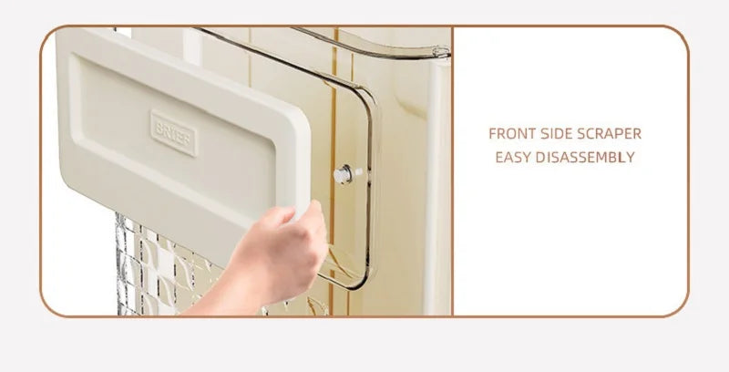 Kitchen Foldable Wall Mounted Waste Bins No-Punch Hanging Trash Can Large Capacity Wastebasket for Home Cabinet Storage Bucket