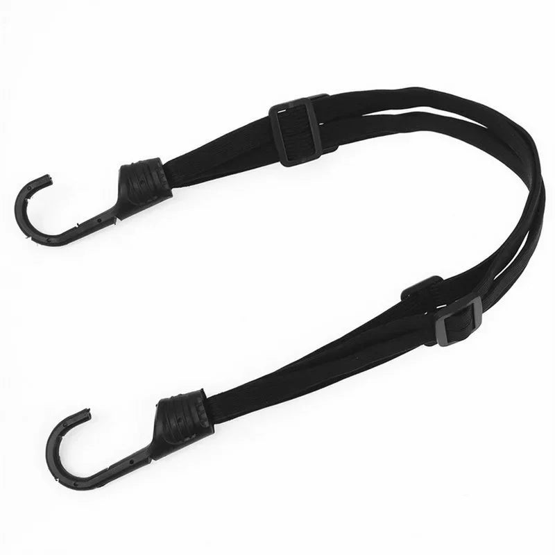 Dual-Size Motorcycle Helmet Strap (24"/90cm) - Retractable Bungee Cord with 2 Hooks for Luggage/Bike/Camping