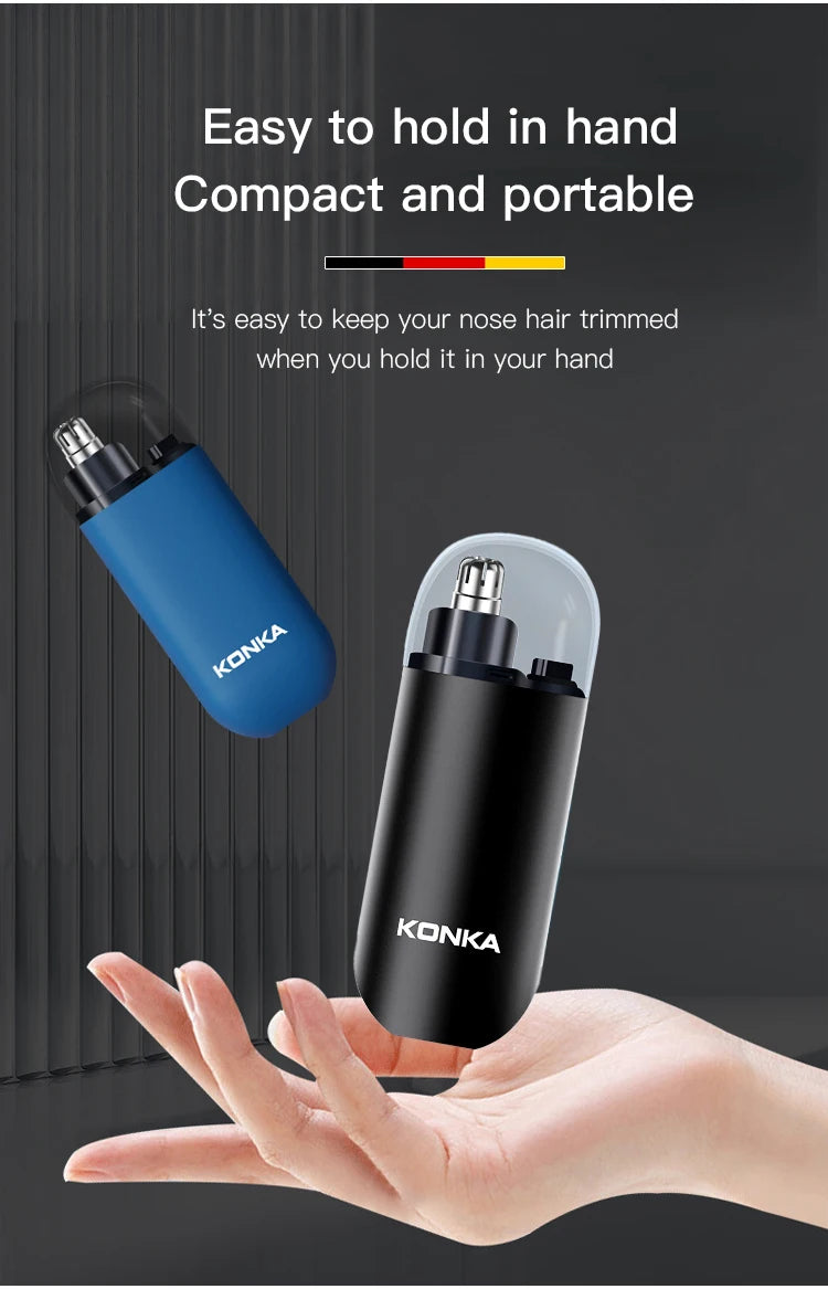 【Local Seller】Mini Portable Rechargeable Nose Hair Trimmer For Men Replacement Blades Included