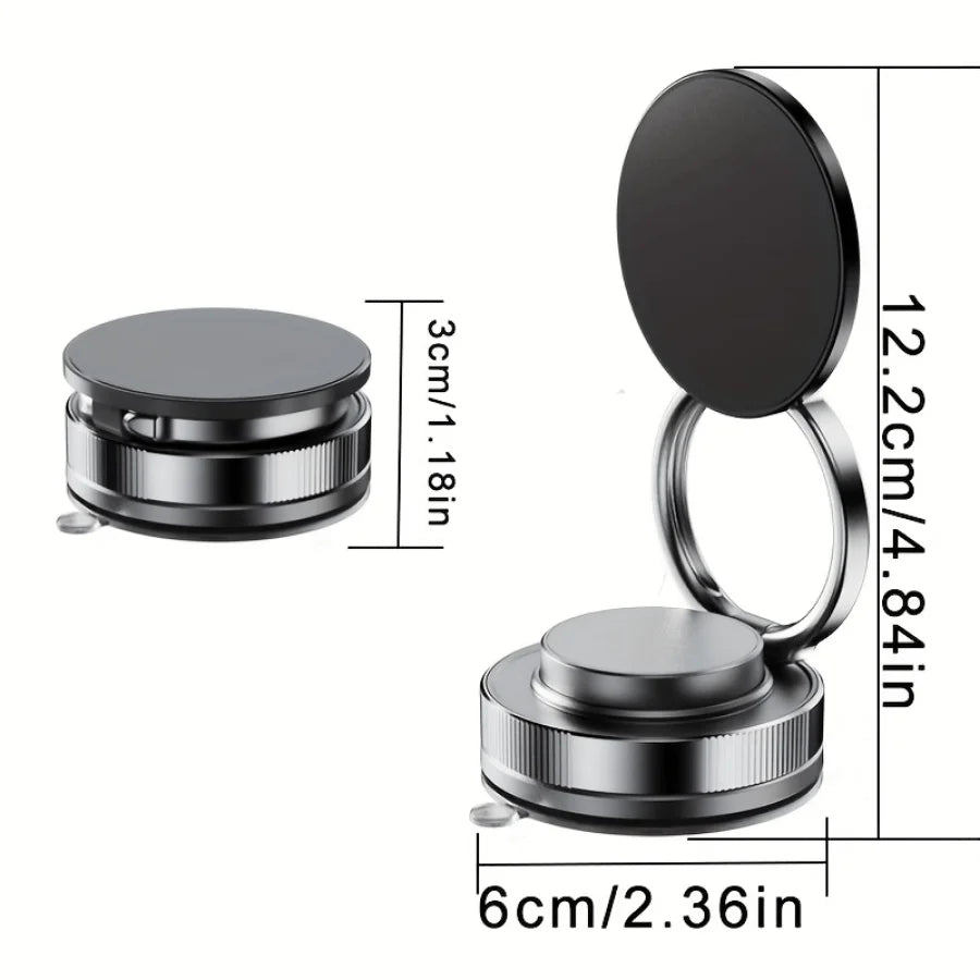 (2025 New Design) Compact Car mobile phone holder Magnetic Vacuum Suction Bracket for Phones 4.7-69 Inches – Rotatable, One