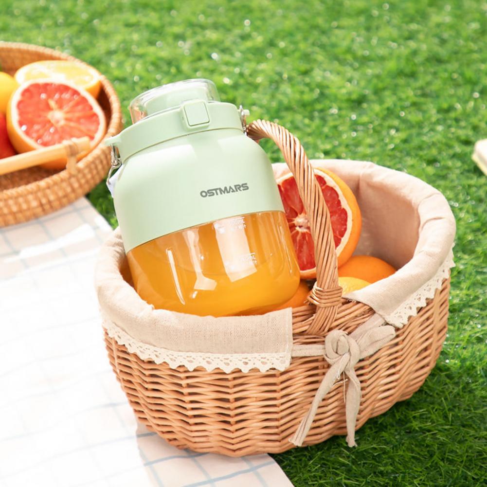 1100ML Portable Juicer Cup Food Grade Water Bottle Juicer Wireless Fruit Squeezer Electric Blender Juice Maker Machine Kitchen