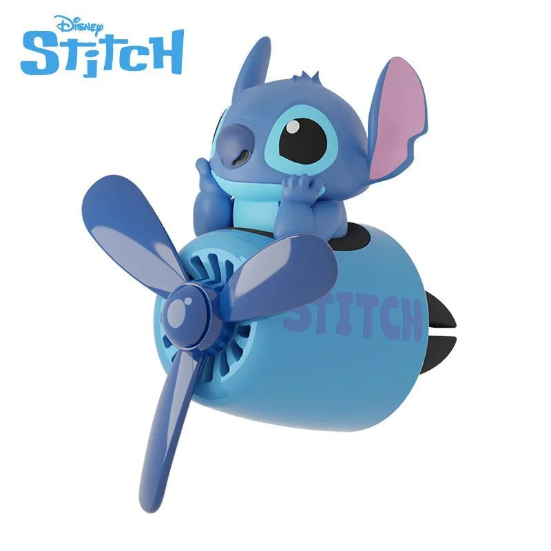 Disney Stitch Toy Story Alien Car Air Freshener Cute Rotating Propeller Aromatherapy Toys Mobile Phone Holder Christmas Gifts