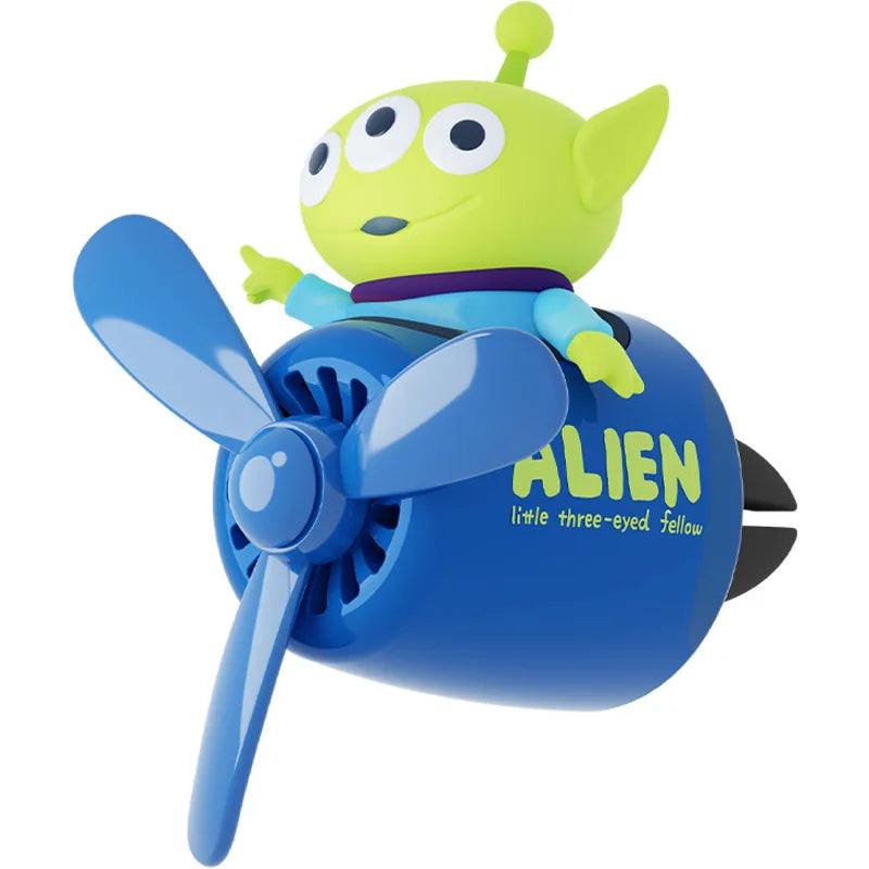 Disney Stitch Toy Story Alien Car Air Freshener Cute Rotating Propeller Aromatherapy Toys Mobile Phone Holder Christmas Gifts