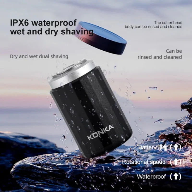 2024 NEW Type-C Rechargable Mini Portable Waterproof Electric Shaver Strong High Speed Long Endurance Suitable Wet and Dry Razor