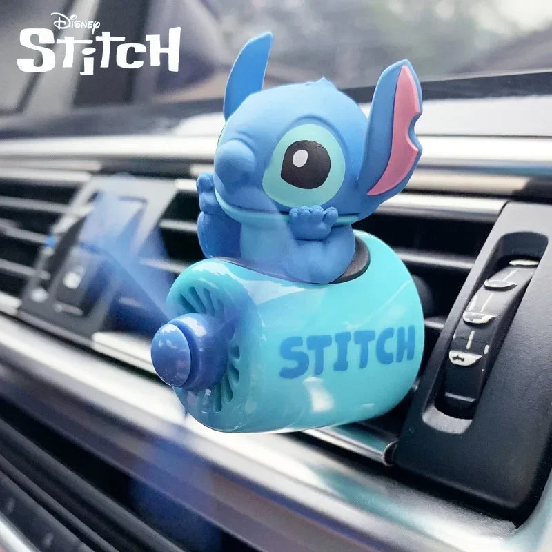 Disney Stitch Toy Story Alien Car Air Freshener Cute Rotating Propeller Aromatherapy Toys Mobile Phone Holder Christmas Gifts