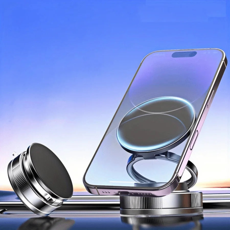(2025 New Design) Compact Car mobile phone holder Magnetic Vacuum Suction Bracket for Phones 4.7-69 Inches – Rotatable, One