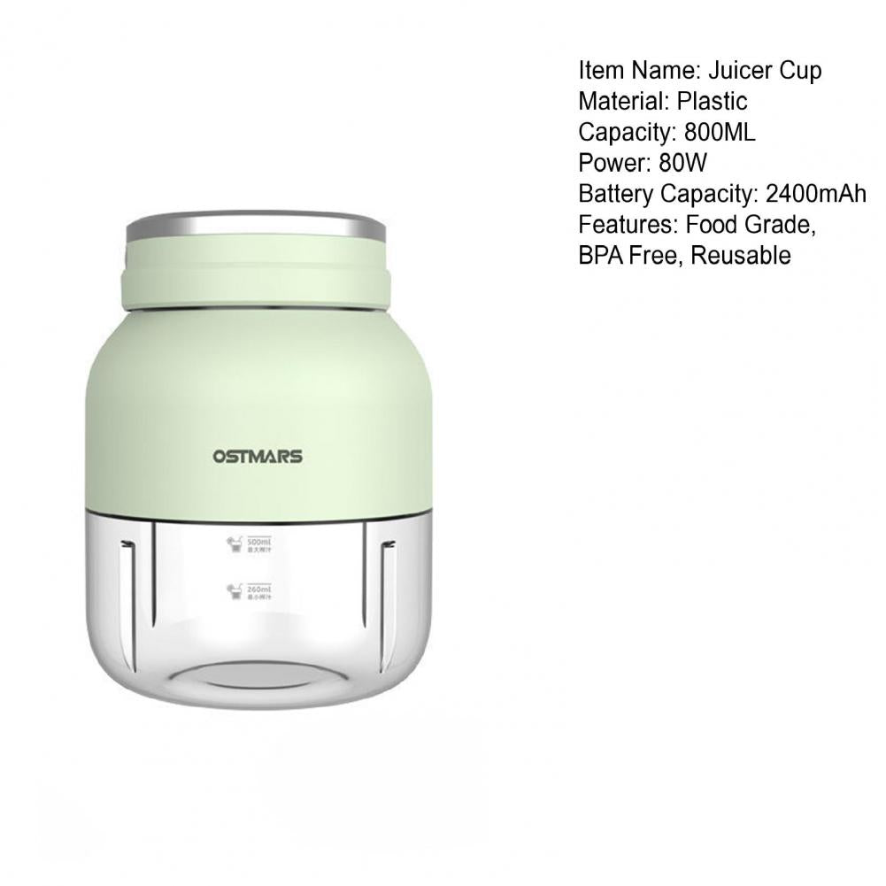 1100ML Portable Juicer Cup Food Grade Water Bottle Juicer Wireless Fruit Squeezer Electric Blender Juice Maker Machine Kitchen