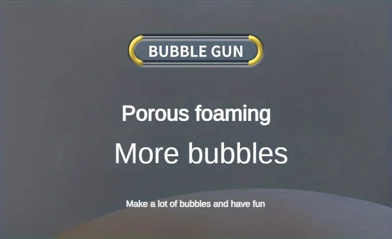 40-Hole Automatic Bubble Gun - Electric LED Light Up Toy for Kids, Handheld Bubble Machine Without Battery & Bubble Water