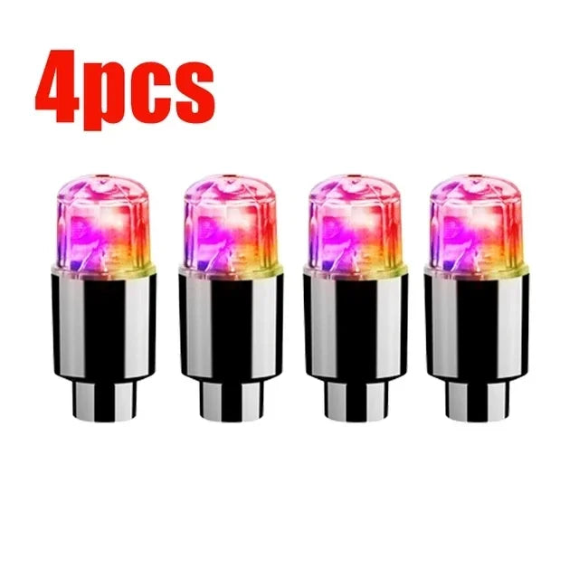 Tire LED Lights Bicycle Tire Valve Cap Lighting Motorcycle Bike Wheel Lamp Flash Lamps Colorful Road Cycling Lamp Accessories