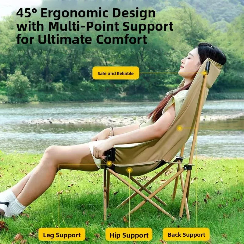 Outdoor Adjustable High Ba Moon Chair Folding Chair Convenient Storage Fiing Chair Beach Chair Cam Equipment