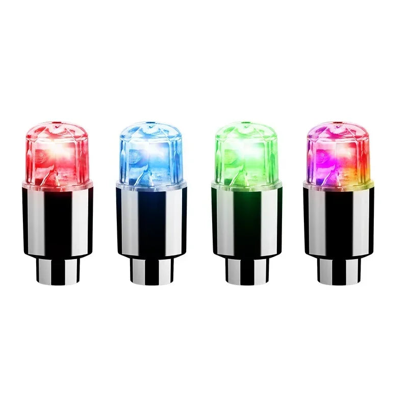 Tire LED Lights Bicycle Tire Valve Cap Lighting Motorcycle Bike Wheel Lamp Flash Lamps Colorful Road Cycling Lamp Accessories