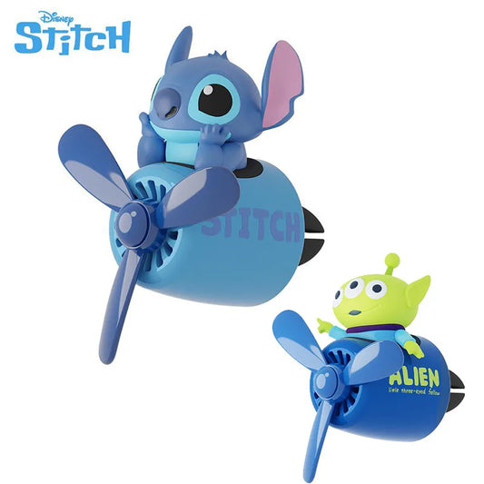 Disney Stitch Toy Story Alien Car Air Freshener Cute Rotating Propeller Aromatherapy Toys Mobile Phone Holder Christmas Gifts
