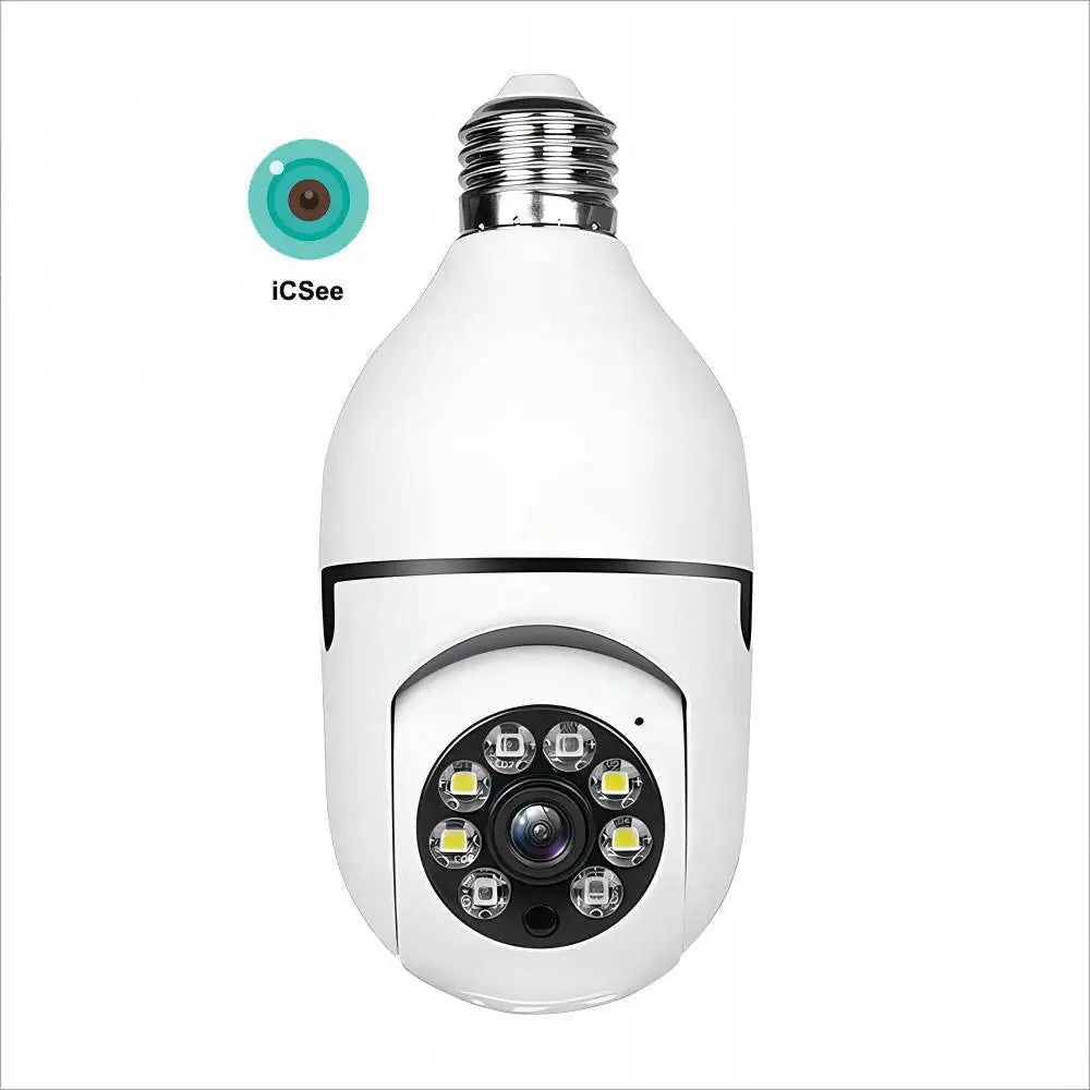 1080P ICSEE E27 Bulb Surveillance indoor Camera Baby Monitor Night Vision Full Color Lamp Cameras Two way Audio