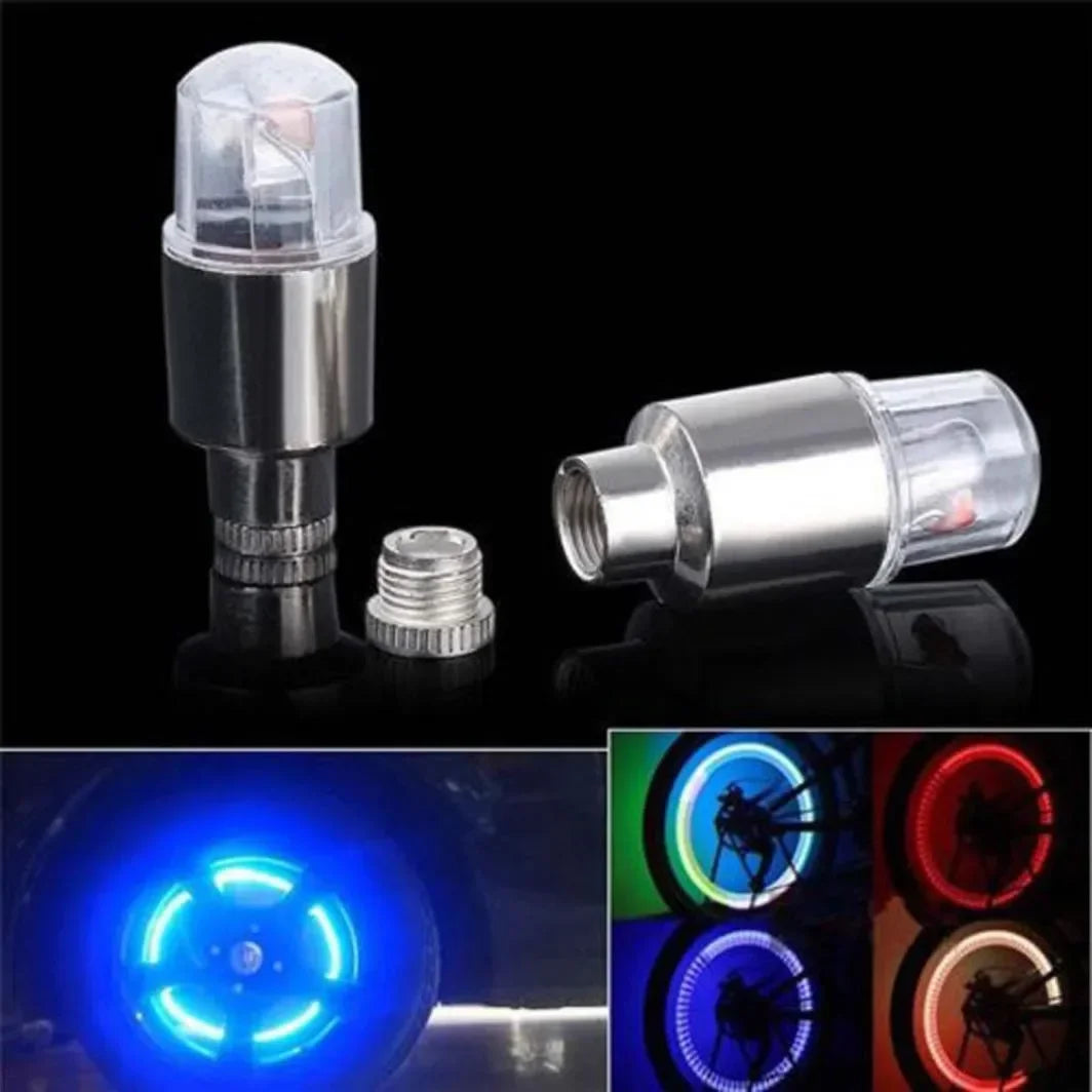 Tire LED Lights Bicycle Tire Valve Cap Lighting Motorcycle Bike Wheel Lamp Flash Lamps Colorful Road Cycling Lamp Accessories