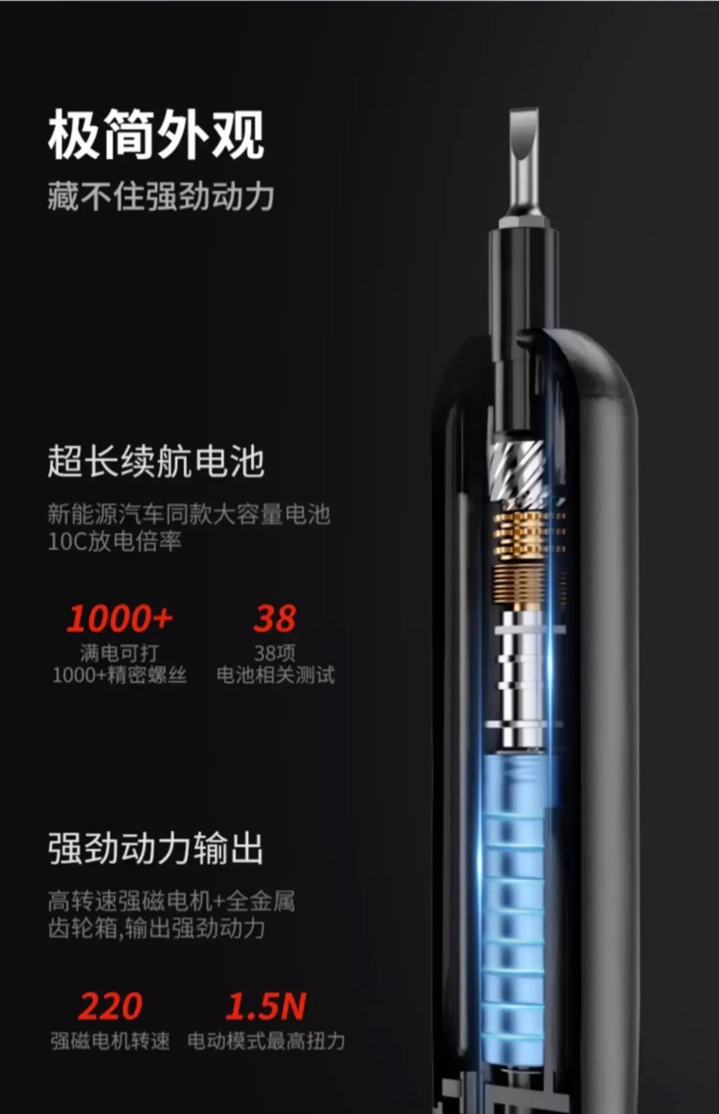 TQH Hand Drill Hand Electric Screwdriver Gun Tool Impact Drill Household Rechargeable Brushless Lithium Battery Rotary Punching