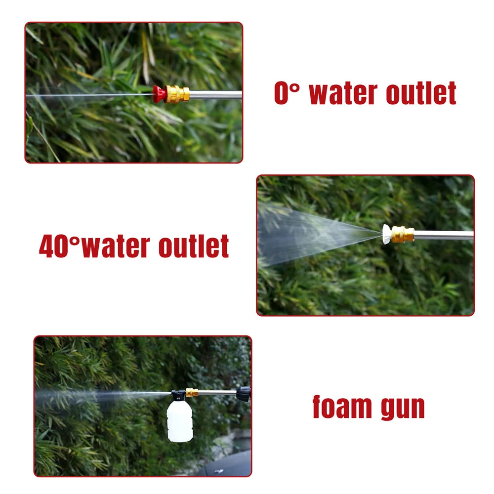 48Hv 30Bar Cordless High Pressure Car Washer Spray Water Gun 10000mAh Lithium Battery Household Electric Car Wash Machine