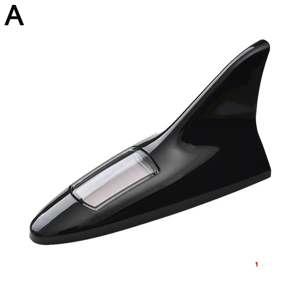 2024 New Universal Auto Car Led Warning Lamp Solar Powered Shark Fin Antenna Decorative Warning Signal Tail Light